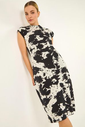 DUSK Abstract Print Knit Dress