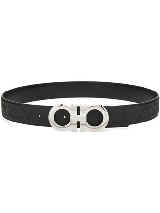Ferragamo Cintura Gancini in pelle - Nero