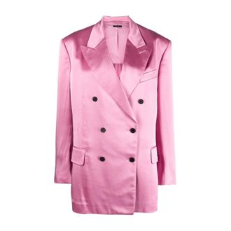 Tom Ford Blazers, female, Pink, 3XS, Double-Breasted Blazer