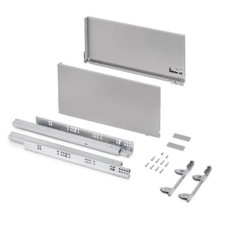 Emuca Caj&oacute;n Exterior Vertex 3d 60kg De Altura 242mm, Profundidad 500mm, Acero, Pintado Aluminio - Emuca
