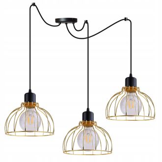 OEM L&aacute;mpara De Techo Colgante L&aacute;mpara De Ara&ntilde;a Dorada Loft