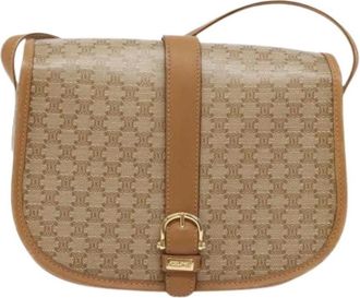Celine Pre-owned Cross Body Bags, female, Beige, Size: ONE SIZE Pre-owned Vintage Canvas Crossbody Bag