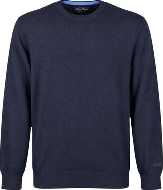 MC2 Saint Barth Regent Kasjmier Trui - Heren - Ronde hals truien - Blauw - XL - Kasjmier - Truien & Vesten