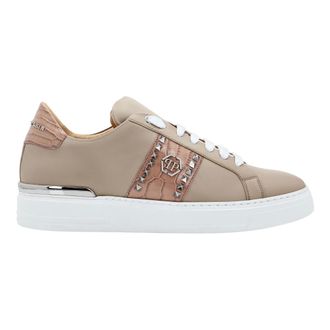Philipp Plein Heren, Schoenen, Beige, Maat: 45 EU Leer