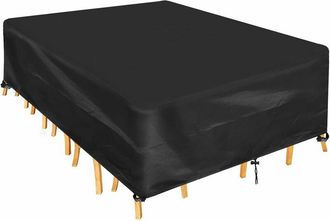 OEM Funda Protectora Para Mesa, Rectangular, Impermeable, Para Muebles De Jard&iacute;n, Resistente A Los Rayos Uv, De Tela 420d, Para Mesa Y Sillas De Jard&iacute;n Ex