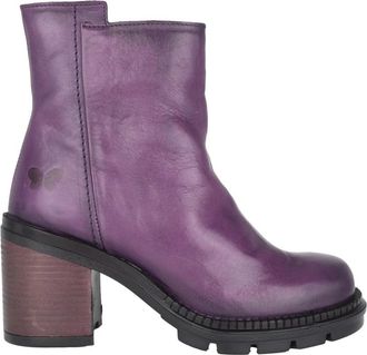 Felmini Laisa-D953 Zipper Boot - Dames - Laarzen met Hak - Paars - 35 EU - Leer - Schoenen