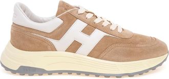 Hogan Hyperlight Sneakers - Heren - Sneakers - Beige - 41 1/2 EU - Leer - Schoenen