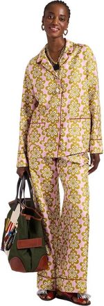 La DoubleJ Pyjamabroek - Dames - Wijde Broeken - Veelkleurig - M - Broeken