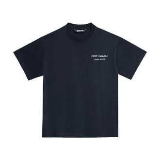 Just Cavalli Tops, Heren, Zwart, S, Katoen, Deer T-Shirt