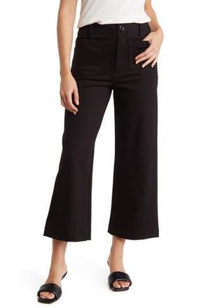 T Tahari Crop Wide Leg Pants in Black at Nordstrom Rack, Size 10