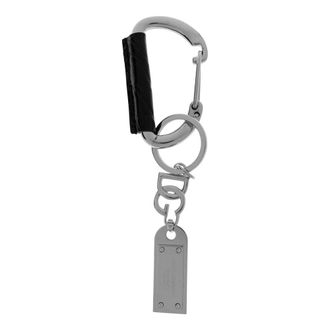 Dolce & Gabbana Logo Sleutelhanger - Heren - Accessoires - Grijs - Maat: ONE Size Leer