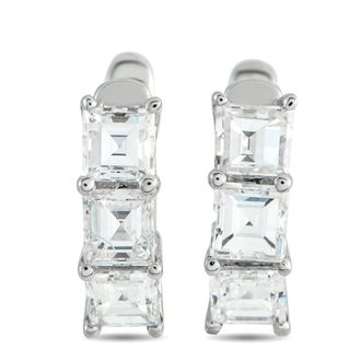 Luxury Bazaar 18K White Gold 1.70ct Diamond Earrings AER-19904-1
