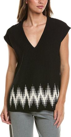 Autumn Cashmere Chevron Border Stitch Top