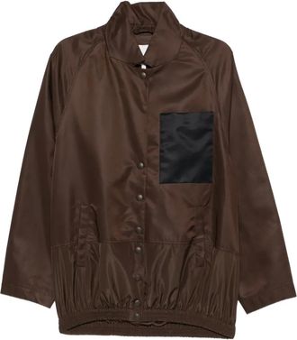 Tibi Bomber con taschino - Marrone