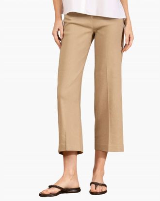 Avenue Montaigne Alex Linen Pant In Khaki