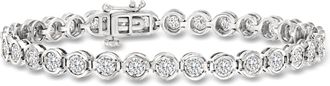 Ross-Simons 3.00- Bezel-Set Diamond Tennis Bracelet in Sterling Silver