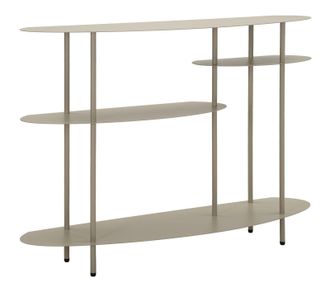 Les Tendances Console Saturno Plus Tortora - Mobile Moderno In Metallo, 118x34x82 Cm, Finitura Tortora Neutra