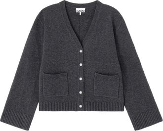 Ganni Vest met knoopsluiting en zak - Grijs