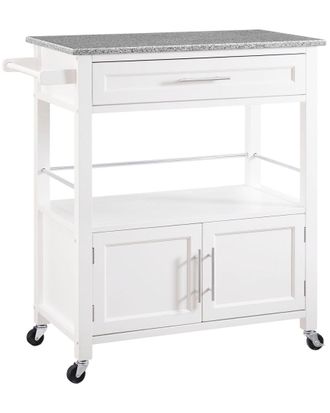 Linon Cameron White Kitchen Cart