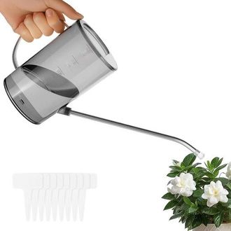OEM Regadera Pr&aacute;ctica Con Boquilla Larga Para Plantas De Interior, Capacidad De 1 Litro, Ideal Para Plantas De Interior, Suculentas Y Bons&aacute;is (gris)