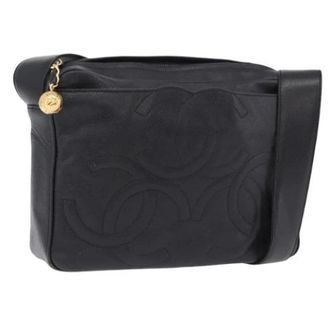 Chanel Pre-owned Vintage Schoudertas - Dames - Pre-owned - Zwart - Maat: ONE Size Leer