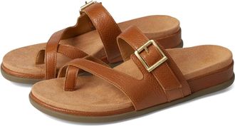 Vionic Womens Vionic Carmela J0829L1200 Sandals Tan Leather Toe Post Slide GAL1880
