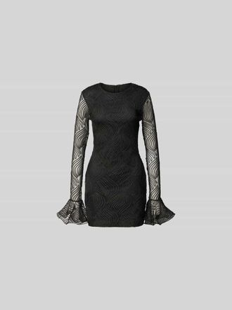 Rotate Minikleid mit Rundhalsausschnitt in Black, Gr&ouml;&szlig;e 38
