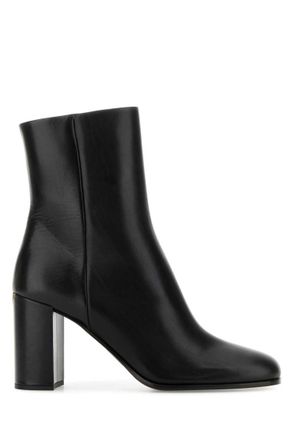 Prada Black Leather Ankle Boots