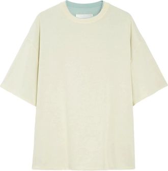 Jil Sander T-Shirts, male, Yellow, Size: 2XL Cotton Reversible T-Shirt
