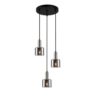 Netlighting Santia Modern 3 Light Cluster Pendant Ceiling Light E27 in Silver