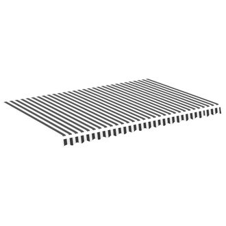 vidaXL Tela De Repuesto Para Toldo Gris Antracita Y Blanco 4,5x3 M Vidaxl