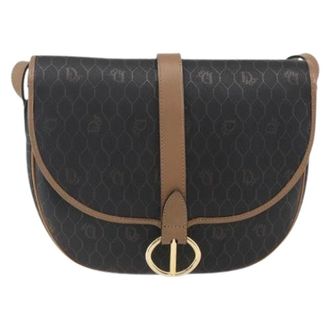 Dior Pre-owned Cross Body Bags, female, Black, Size: ONE SIZE Pre-owned Vintage honeycomb shoulder bag