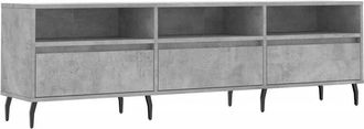 vidaXL Vidaxl - Mueble de tv madera contrachapada gris hormigón 150x30x44,5 cm