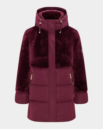 Gorski Select Lamb Shearling And Quilted Down Parka
