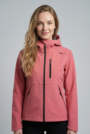 Icepeak Softshelljacke ICEPEAK BURNET, Damen, Gr. 36, pink, Obermaterial: 100% Polyester, Jacken Softshelljacke, f&uuml;r vielseitige Outdoor-Aktivit&auml;ten, wasserab