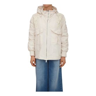 Ermanno Scervino Light Jackets, female, White, Size: XS Firenze Giubbino