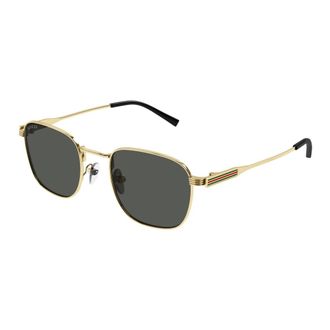 Gucci Sunglasses, male, Yellow, Size: 50 MM Round Frame Sunglasses