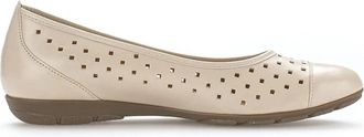 Gabor Comfortabele Ballerina Schoenen - Dames - Ballerinas - Beige - 36 EU - Leer - Schoenen
