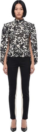Stella McCartney BlackWhite Printed Turtle Neck Top