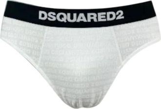 Dsquared2 Logo Briefs - Heren - Onderbroek - Wit - L - Katoen - Ondergoed