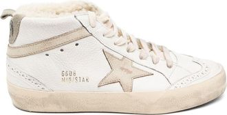 Golden Goose Mid Star Nappa upper shiny sneakers - White