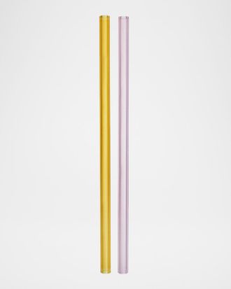 Kosta Boda Sipsavor 2-Piece Glass Straw Set