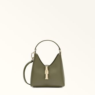 Furla Iride Borsa Mini Avocado Verde Pelle Stampata Donna