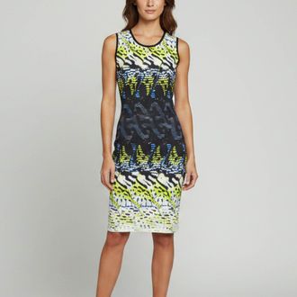 Roberto Cavalli Multicolor Optical Print Jersey Mini Dress