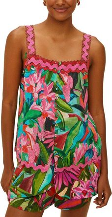 Farm Rio Farm Rio Jardin De Reve Multicolor Sleeveless Blouse
