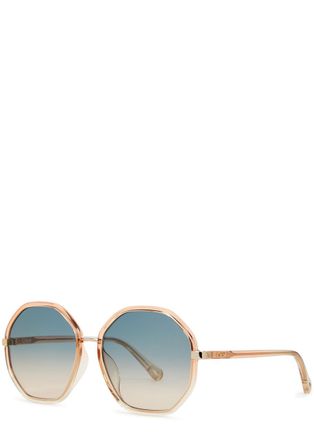 Chlo&eacute; Chlo&eacute; Franky Octagon Frame Sunglasses, Sunglasses, Graduated Lenses - Orange