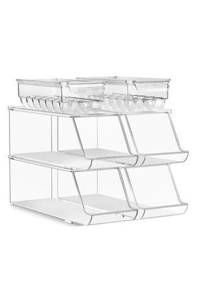 Sorbus 6-Piece Can & Egg Bins in Clear at Nordstrom Rack