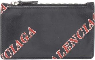 Balenciaga Pre-owned Wallets, female, Black, Size: ONE SIZE Pre-owned Leather Card Case Coin Case