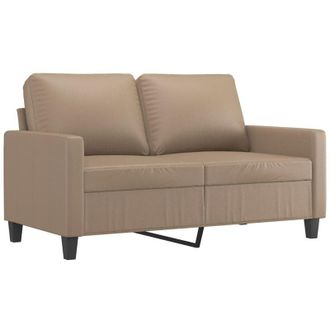 vidaXL Vidaxl - Sof&aacute; De 2 Plazas De Cuero Sint&eacute;tico Color Capuchino 120 Cm