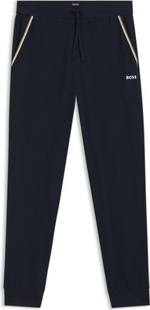 BOSS Pajama bottoms in stretch cotton with tape trims